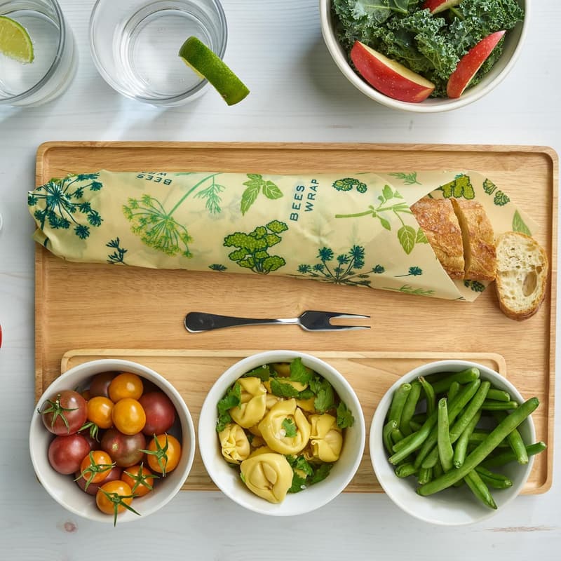 Vegan Herb Garden Food Wraps 3-Pack - Reusable & Organic