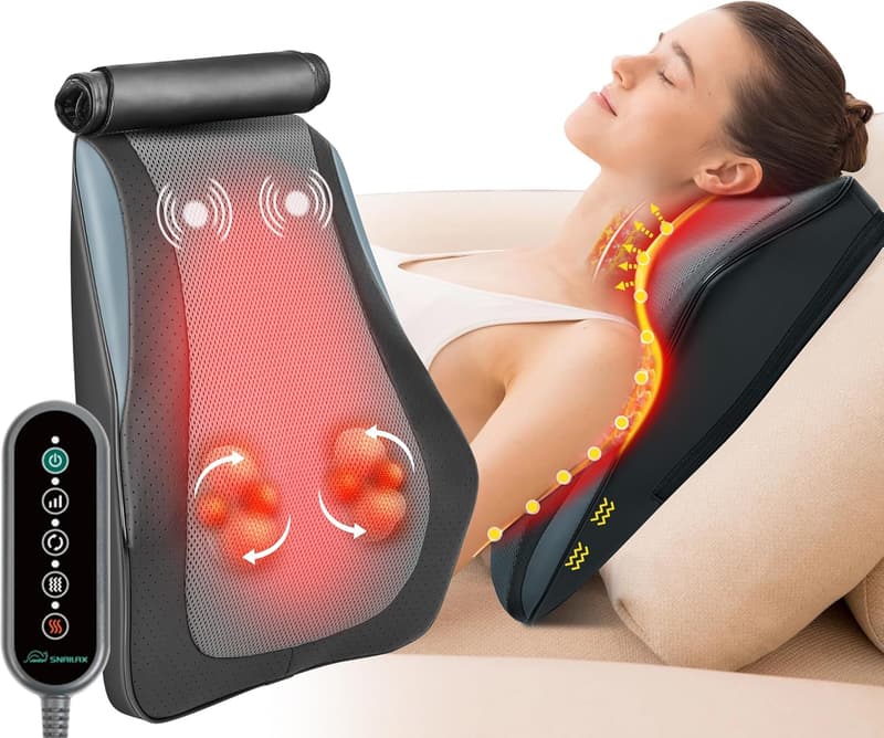Shiatsu Back Massager with Heat for Mom and Dad