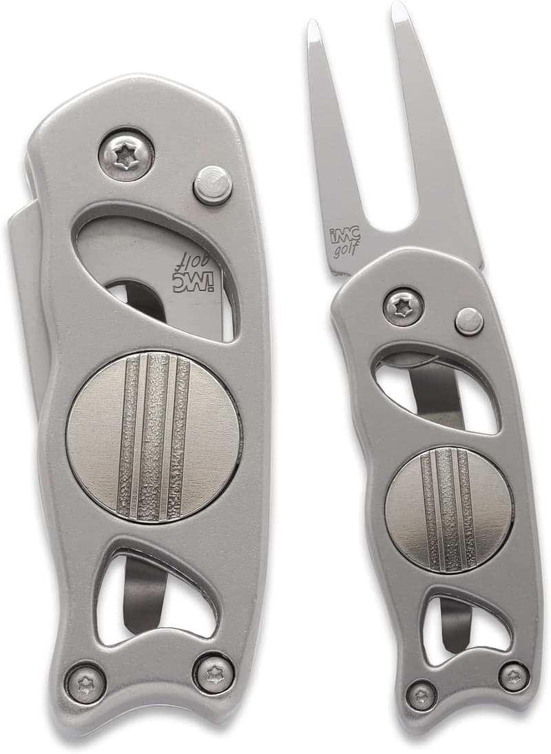 Stainless Steel Golf Divot Repair Tool with Ball Markers