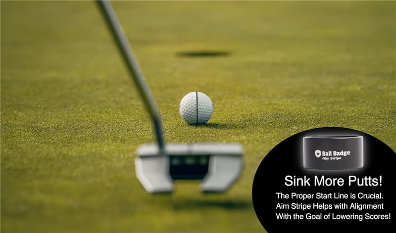 Golf Ball Line Marker Kit with Bag Attachment for Perfect Alignment