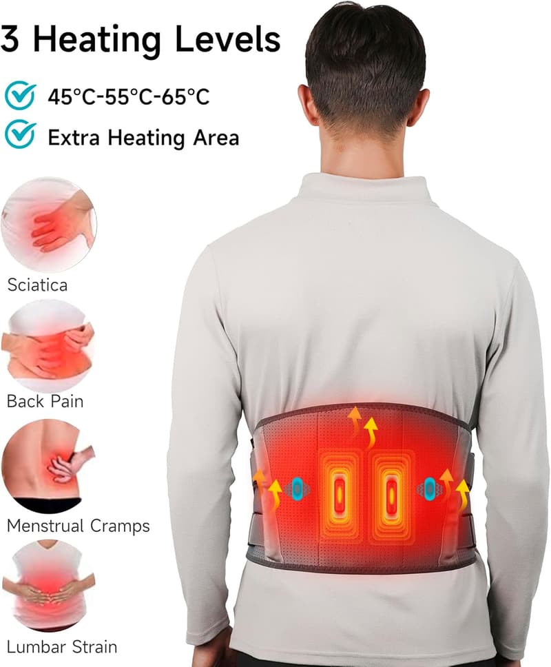 Cordless Heating Pad for Back Pain Relief - Father's Day Gift