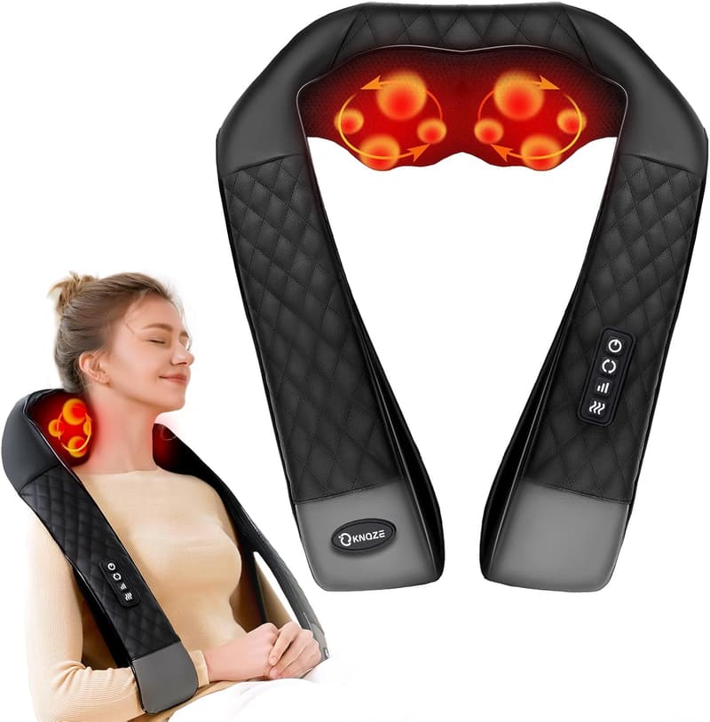 Neck and Shoulder Massager Pillow with Heat for Pain Relief