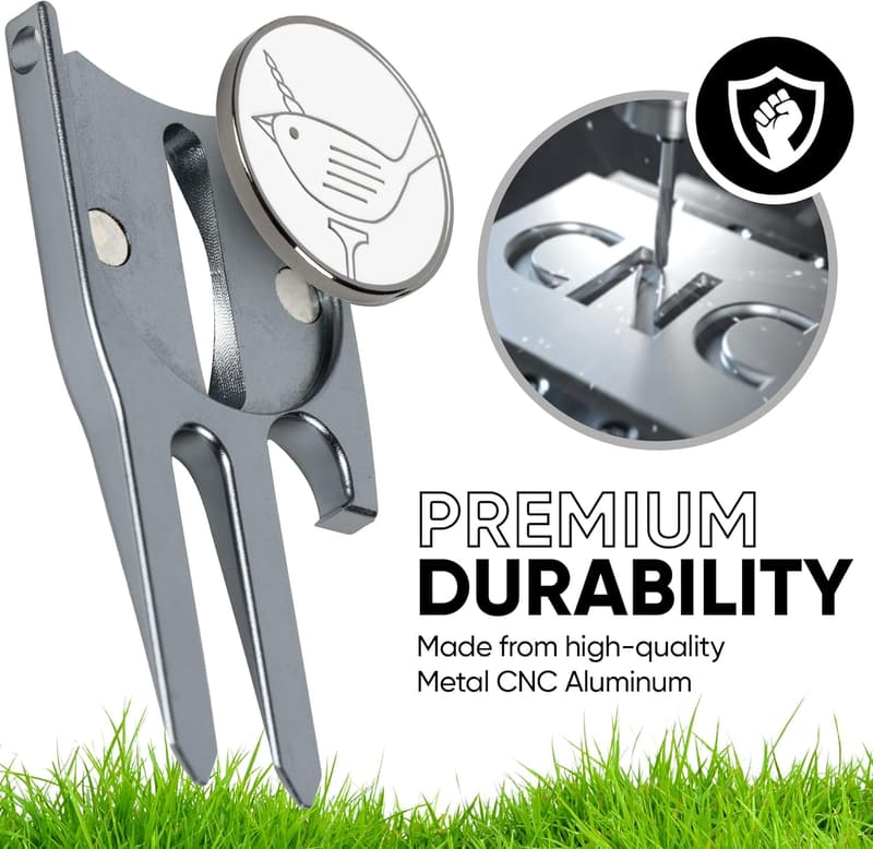 6-in-1 Golf Divot Tool with Ball Marker