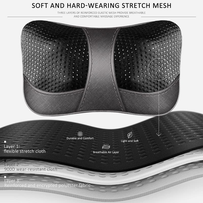 Shiatsu Back Massager Pillow with Heat - Relaxation Gift for All