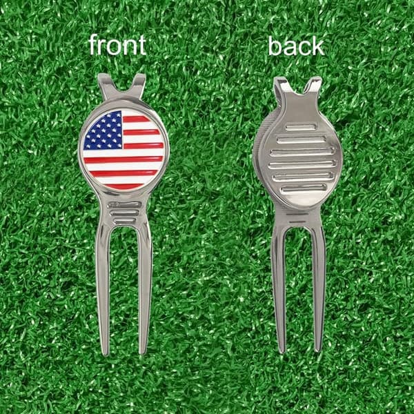 Golf Divot Repair Tool with 24.5mm Ball Marker