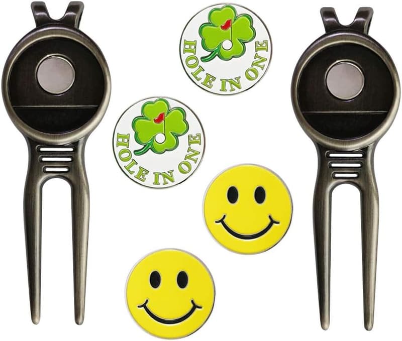 Multi-Functional Golf Divot Repair Tool with Ball Marker