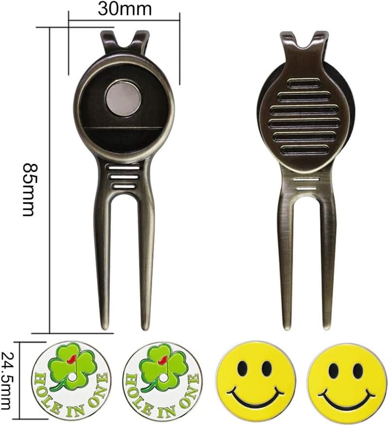 Multi-Functional Golf Divot Repair Tool with Ball Marker