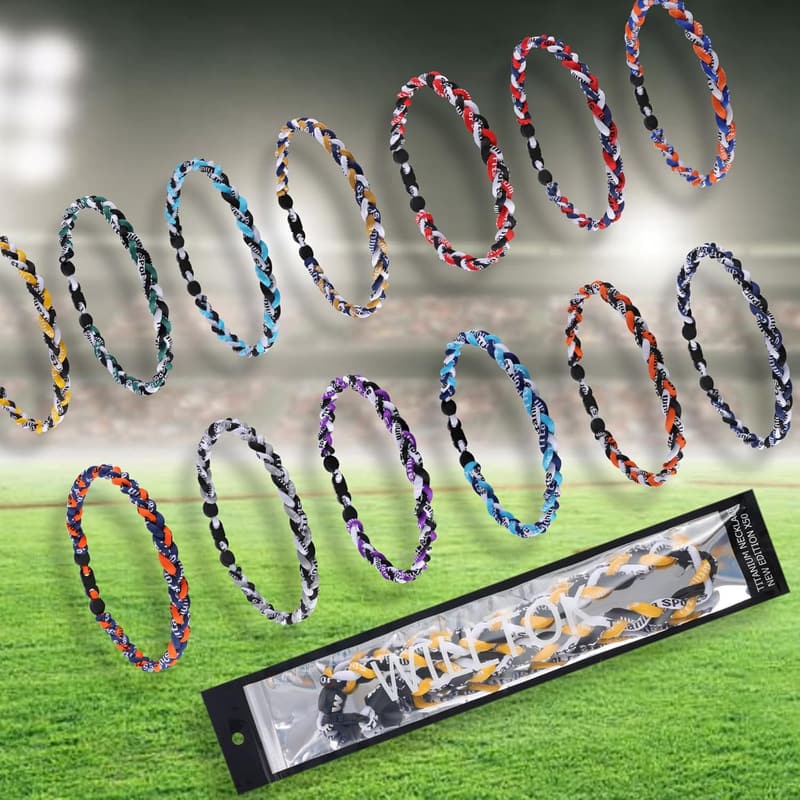 Tornado Design Baseball Necklace with Nylon Braided Rope, 18