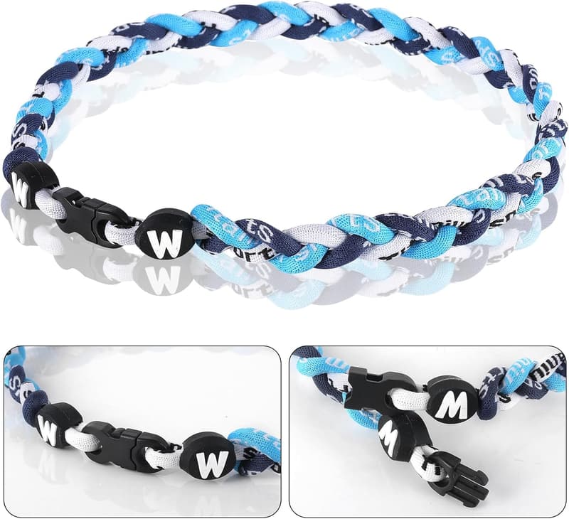 Tornado Design Baseball Necklace with Nylon Braided Rope, 18