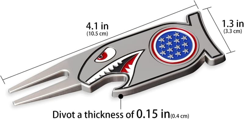 Golf Divot Repair Tool 4-in-1 with Opener & Ball Marker