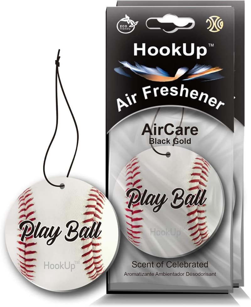 Baseball Air Freshener 2-Pack - Extra Strong Black Gold Scent