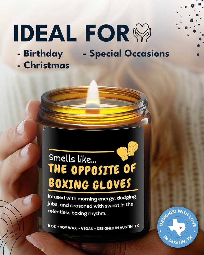 Boxing Candle Gift for Men & Women - Perfect for Boxing Lovers