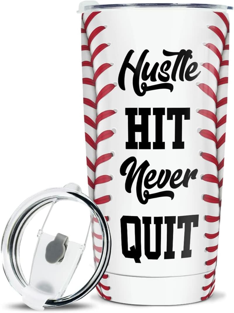Baseball Tumbler 20oz Stainless Steel Insulated Travel Mug