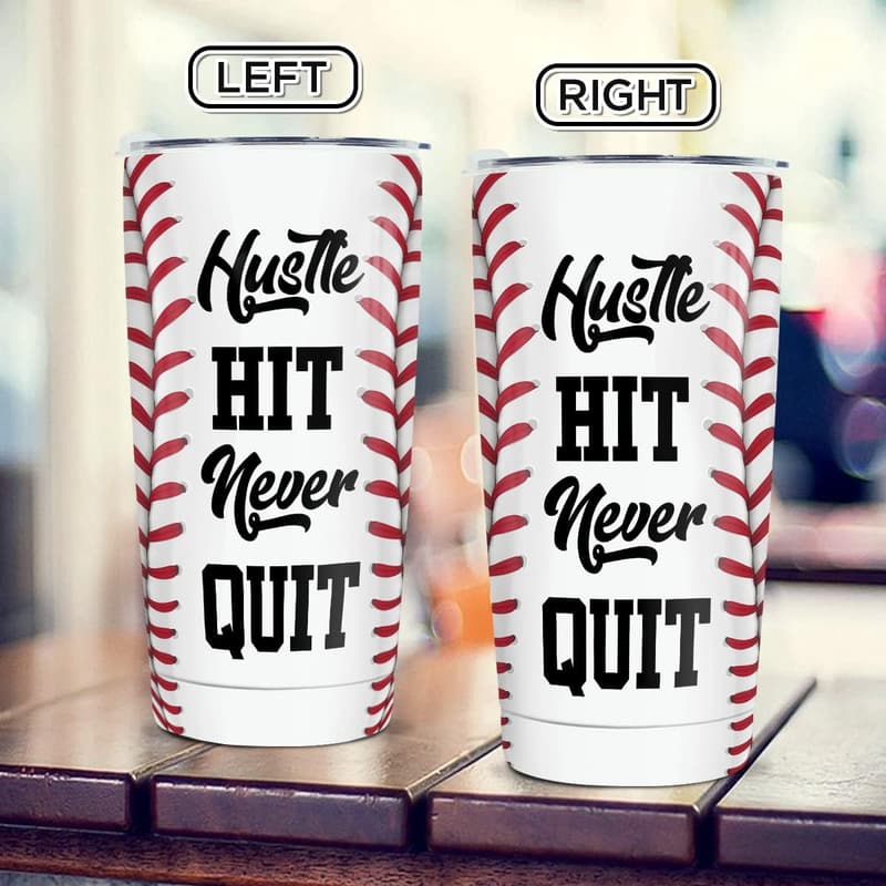 Baseball Tumbler 20oz Stainless Steel Insulated Travel Mug