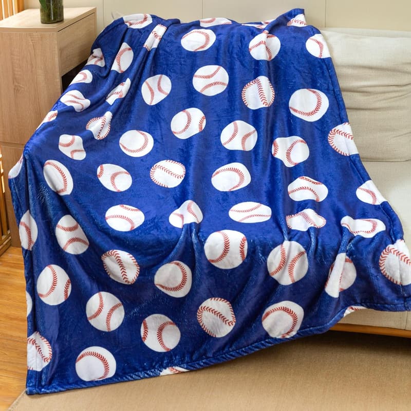 Baseball Blanket for Boys and Adults - Soft Flannel Throw (60