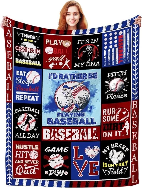 Baseball Blanket for Boys & Men - Soft 50