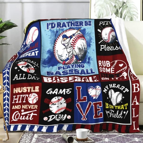 Baseball Blanket for Boys & Men - Soft 50