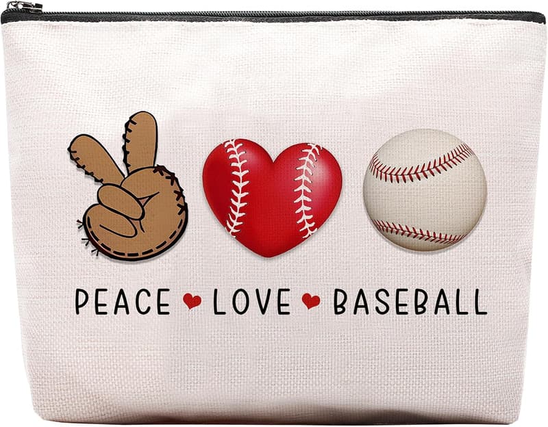 Baseball Cosmetic Bag for Women - Perfect Gift for Coaches & Birthdays