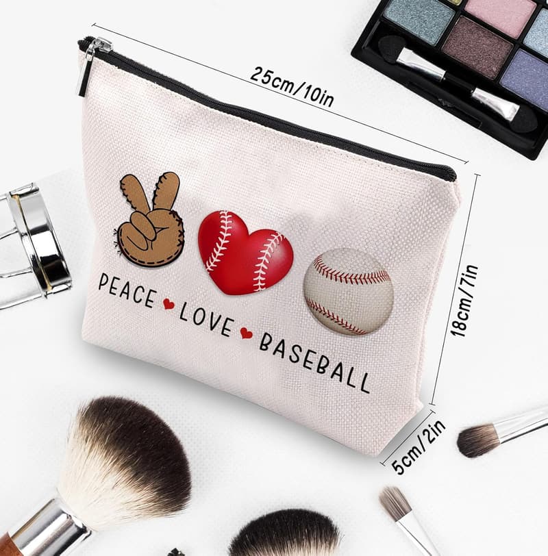 Baseball Cosmetic Bag for Women - Perfect Gift for Coaches & Birthdays