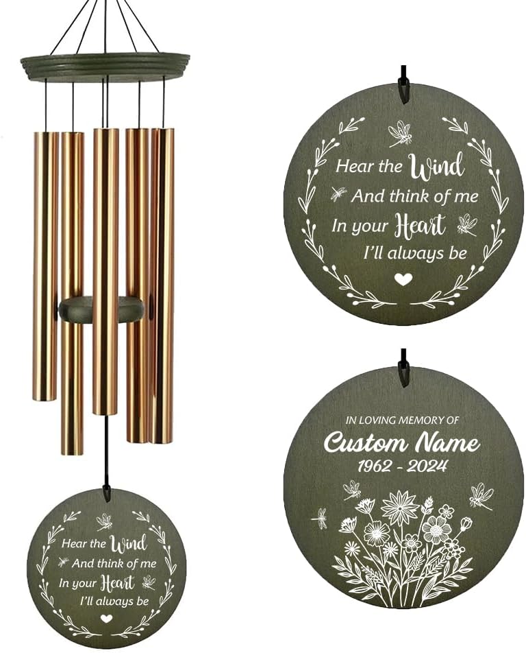 Sympathy Wind Chime for Loss of Loved One - Personalized Gift