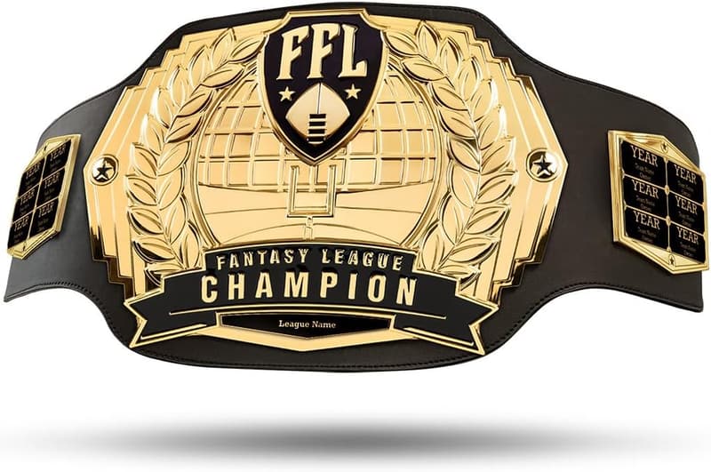 12-Year Fantasy Football Championship Belt – Customizable 6lb Design