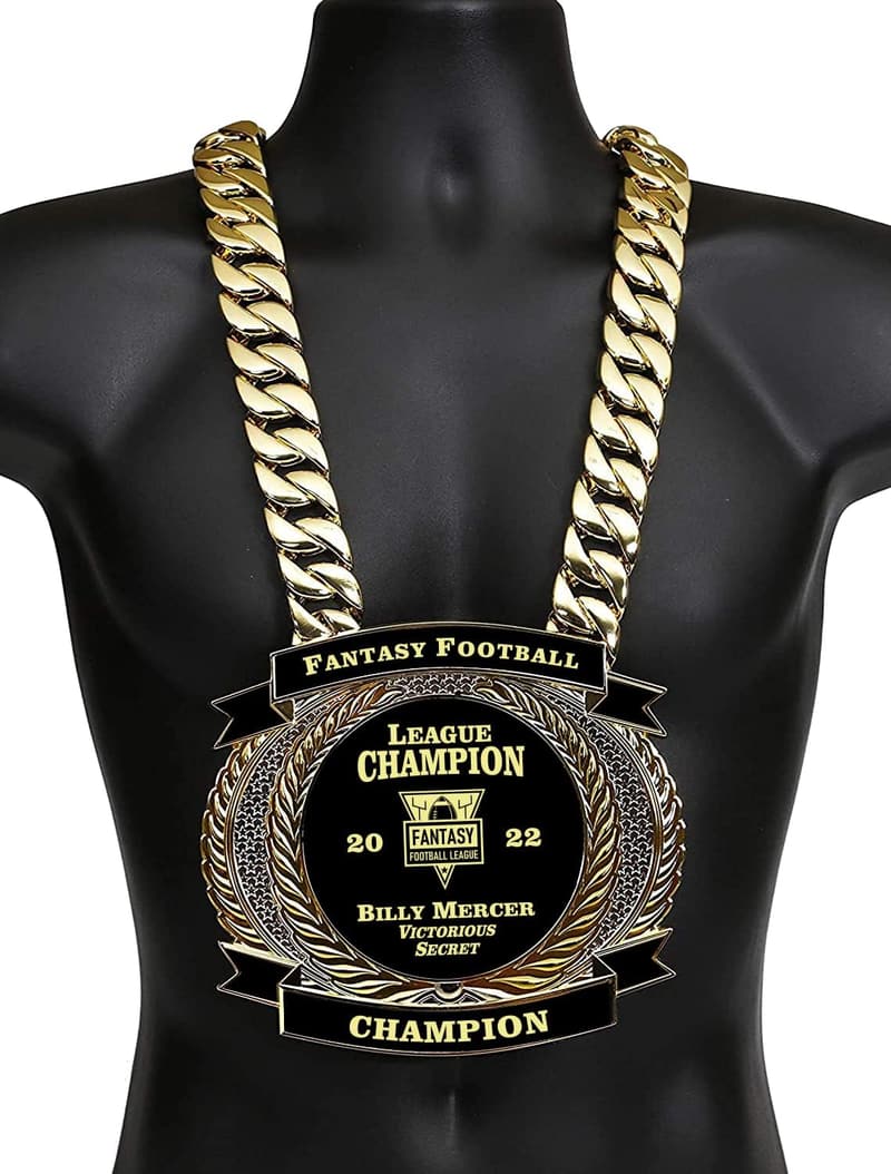 Customizable Championship Belt Necklace with Bling & Engraving