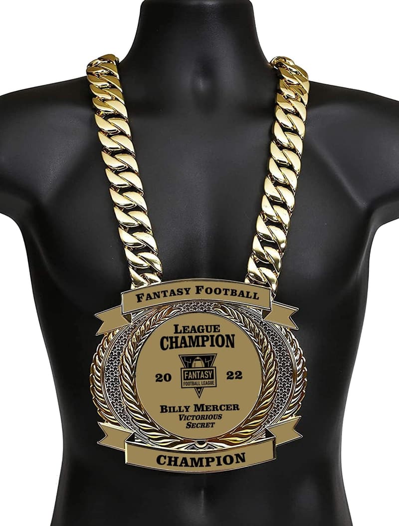 Customizable Championship Belt Necklace with Bling & Engraving