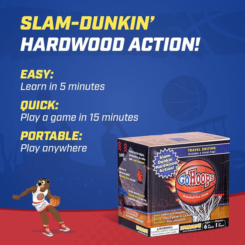 GoHoops Basketball Dice Game | Fun for Families & Kids