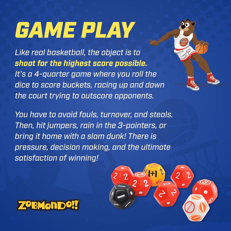 GoHoops Basketball Dice Game | Fun for Families & Kids