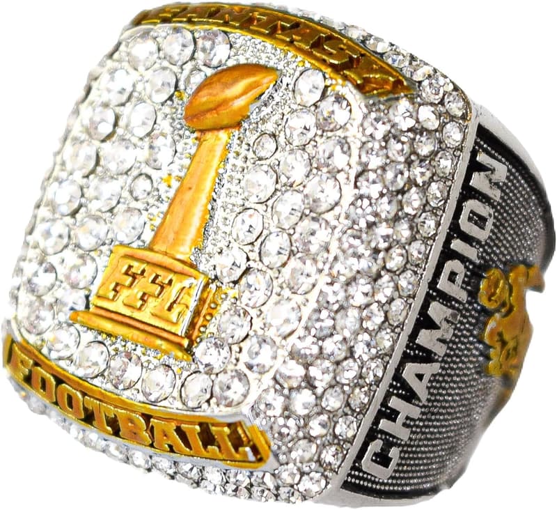 Fantasy Football Championship Ring with Display Box