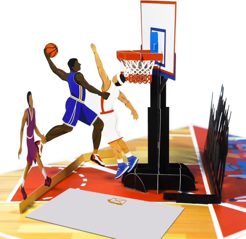 Basketball Pop-Up Card - Unique Gift for Sports Fans
