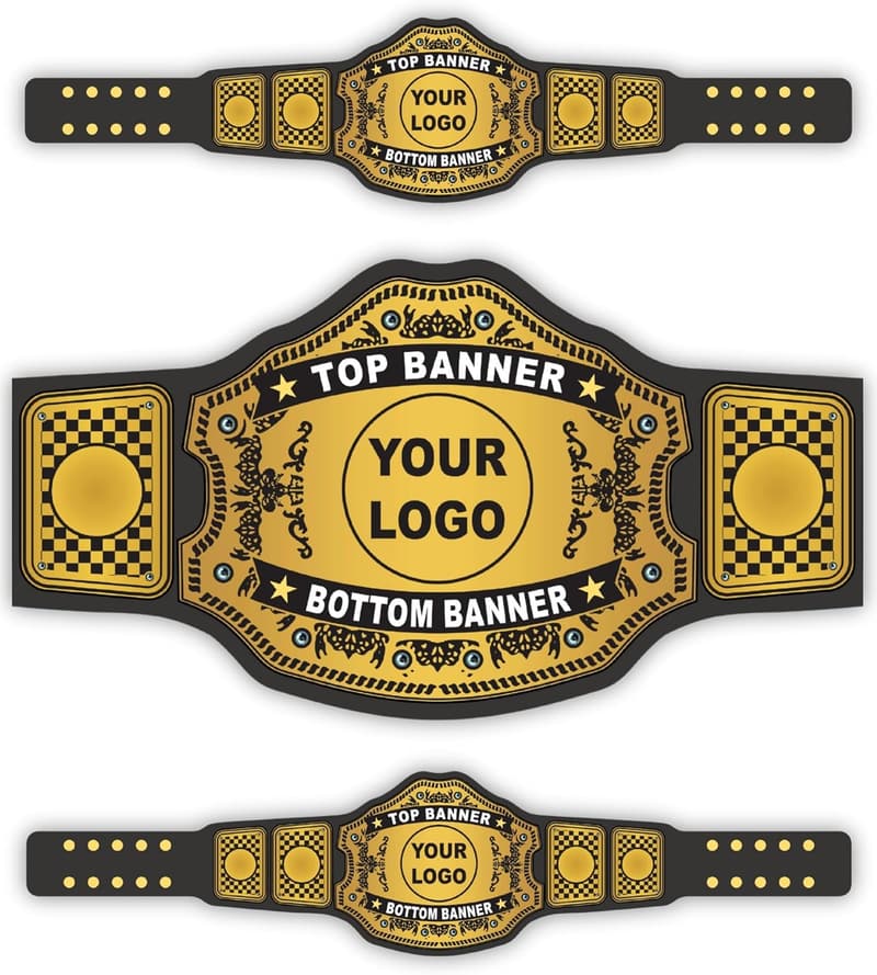 Personalized Custom Wrestling Championship Belt for Awards