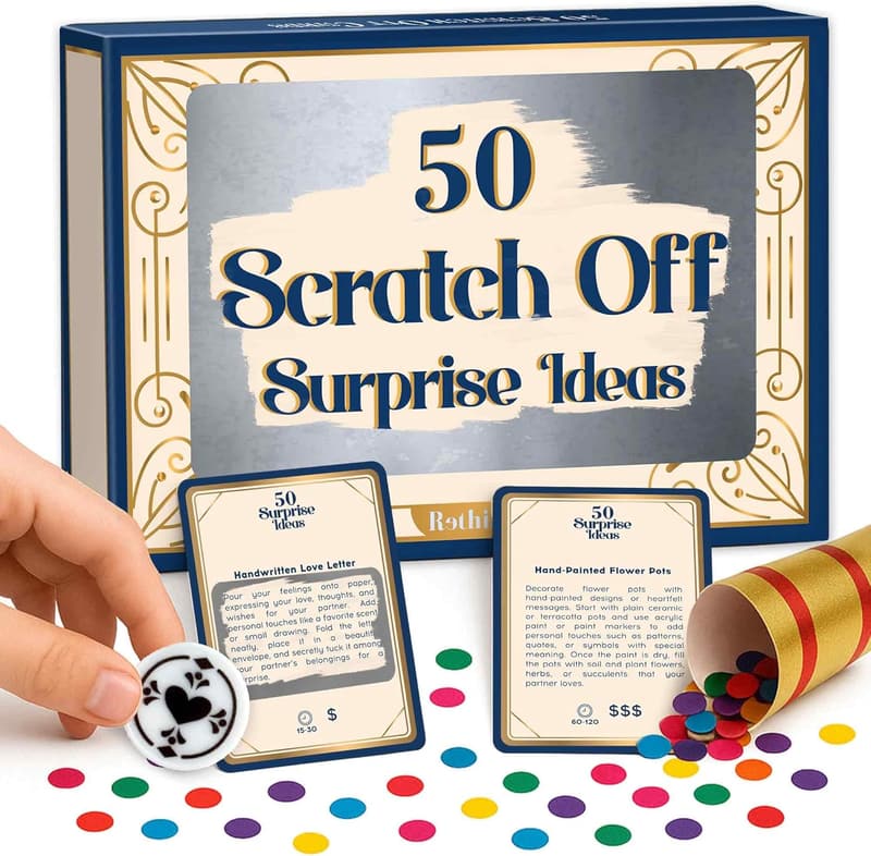 Couples' Romantic Scratch-Off Cards for Fun & Connection