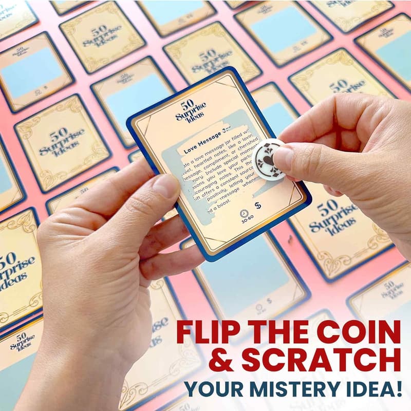 Couples' Romantic Scratch-Off Cards for Fun & Connection