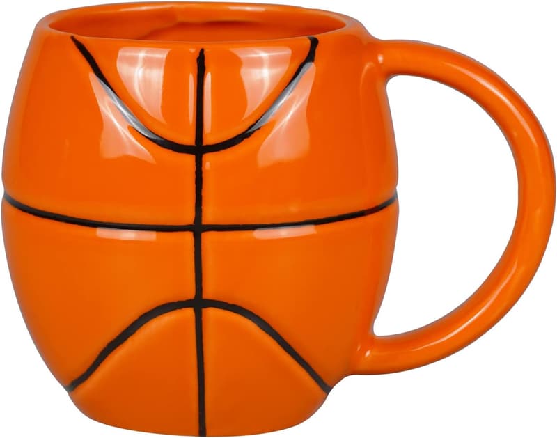 Basketball Mug - 14 oz Ceramic Novelty Gift for Coaches
