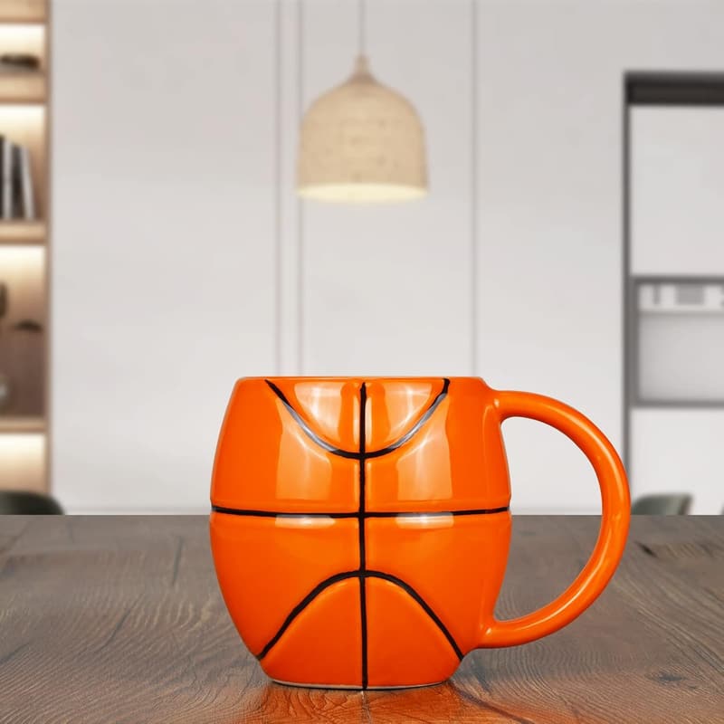 Basketball Mug - 14 oz Ceramic Novelty Gift for Coaches
