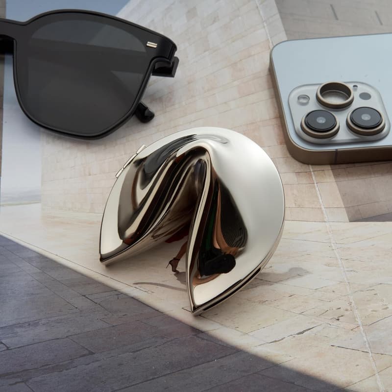 Non-Tarnishing Silver Fortune Cookie Paperweight for Desk Decor