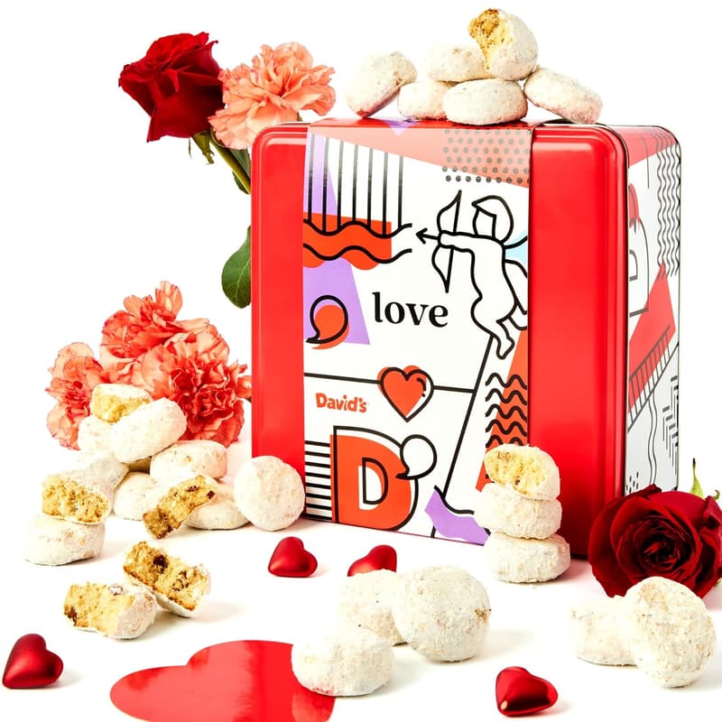 Valentine's Gourmet Butter Pecan Cookies in Love Tin - 2 lbs