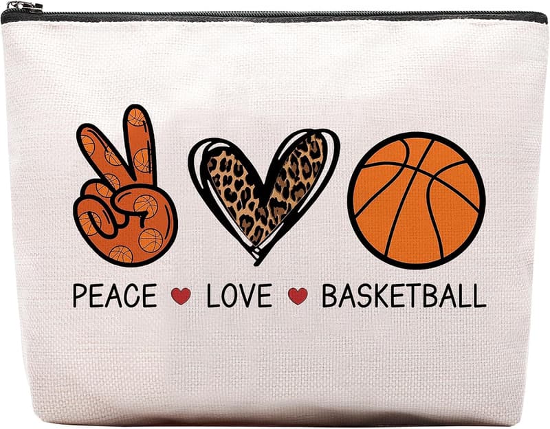Basketball Gifts for Women - Travel Makeup Pouch