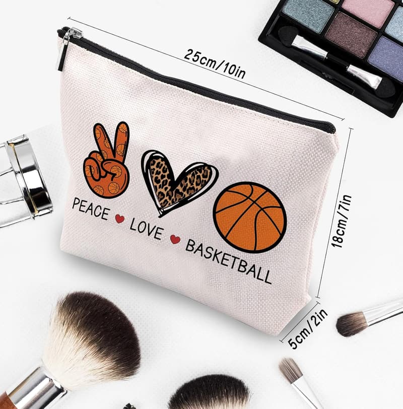 Basketball Gifts for Women - Travel Makeup Pouch