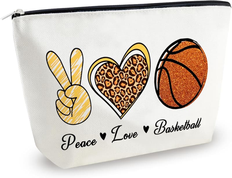 Basketball Mom Waterproof Makeup Bag for Sports Lovers