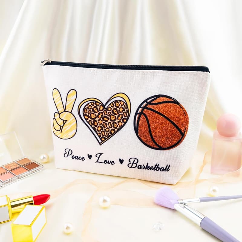 Basketball Mom Waterproof Makeup Bag for Sports Lovers