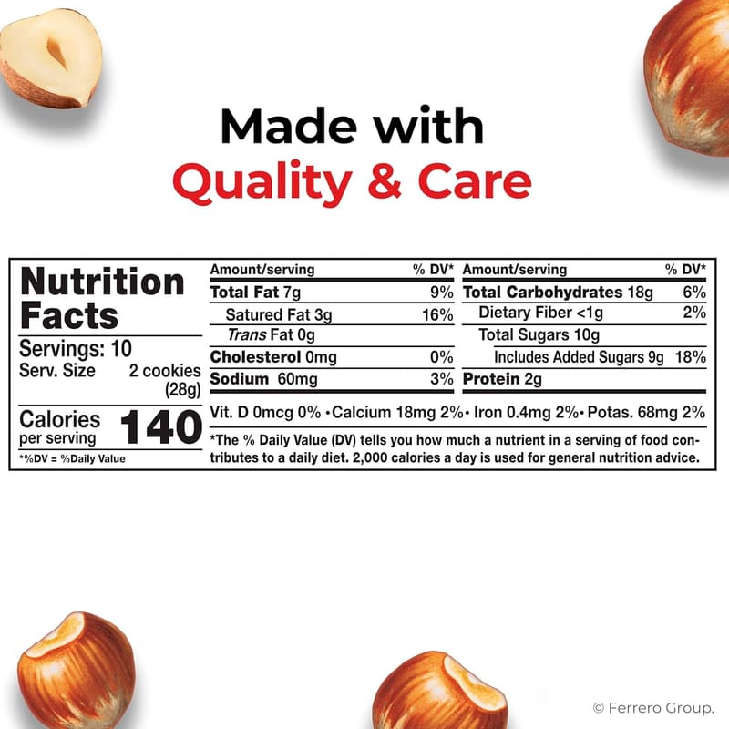 Hazelnut Cocoa Cookies, 20 Count Kids Snacks, 9.7 oz