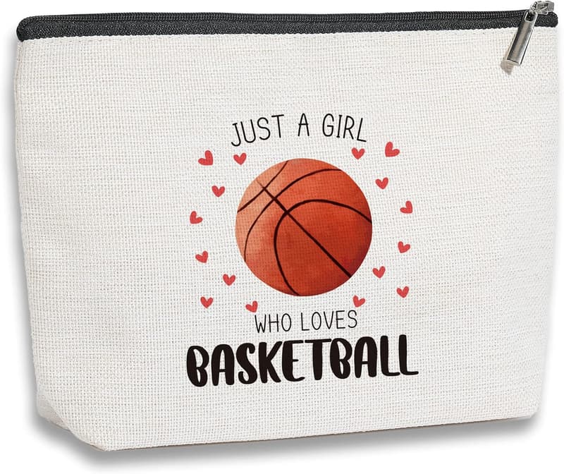 Basketball Birthday Gift: Unique Travel Toiletry Bag for Her