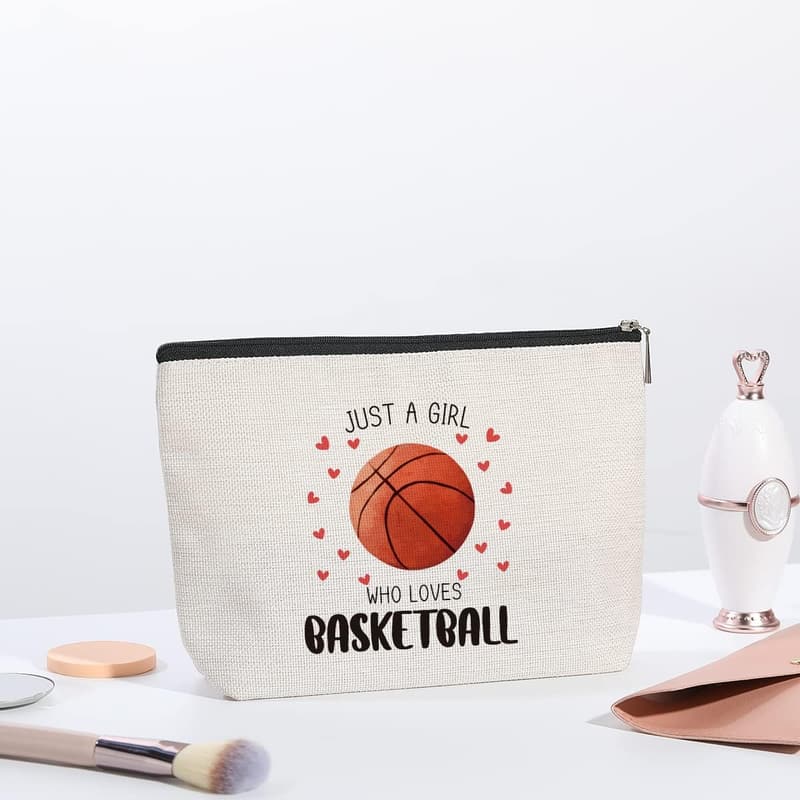 Basketball Birthday Gift: Unique Travel Toiletry Bag for Her