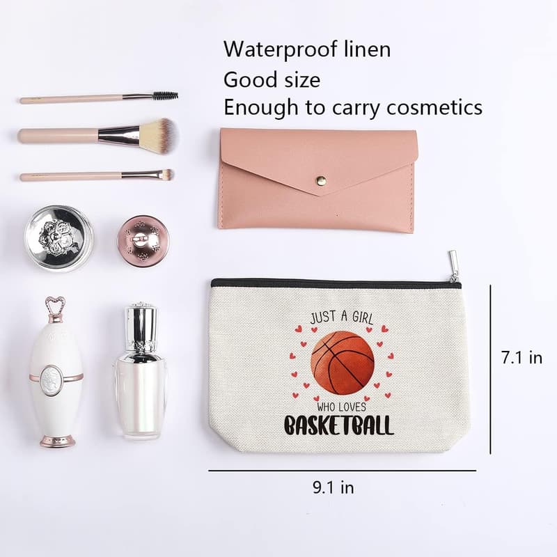 Basketball Birthday Gift: Unique Travel Toiletry Bag for Her