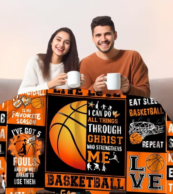 Basketball Blanket Gift for Sports Lovers, 50