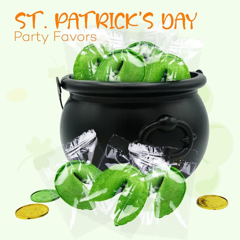 St. Patrick's Day Fortune Cookies - 50 Pack of Unique Treats