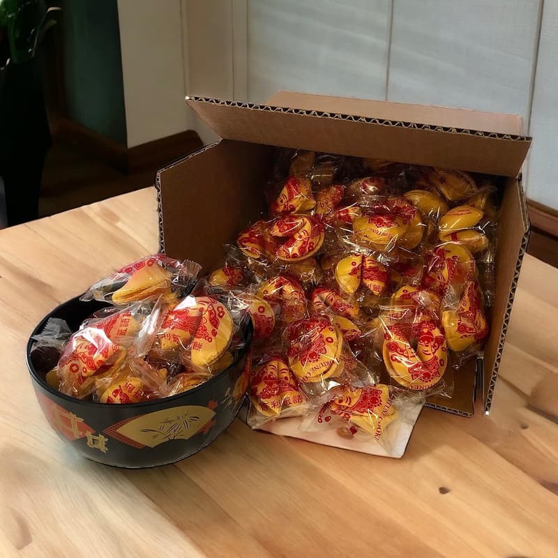 Individually Wrapped Fortune Cookies with Chopsticks Set