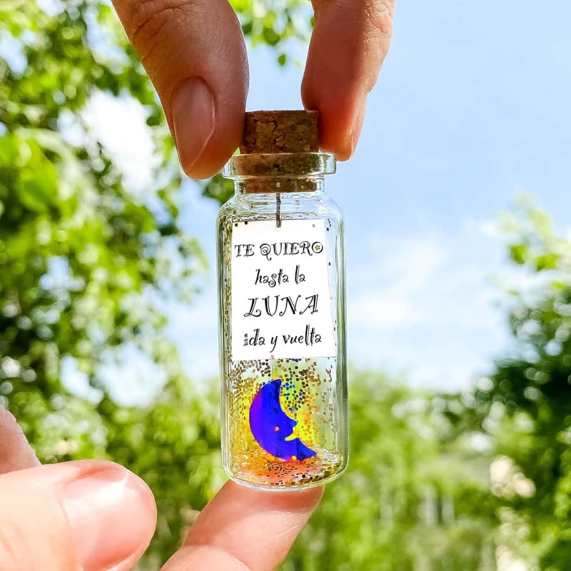 Romantic Message Gift Bottle for Couples with Wishes Card